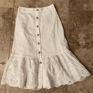 BNWT Essue fully lined button down skirt